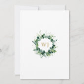 Invitation Monogramme de confirmation de la verdure florale d (Dos)