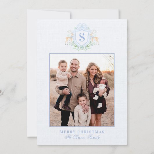 Invitation Monogramme de couronne de Noël du grand-millénaire (Devant)