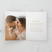 Invitation Monogramme de couronne d'or Mariage élégant (Intérieur)