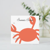 Invitation Monogramme de crabe (Debout devant)