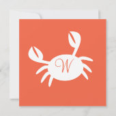 Invitation Monogramme de crabe (Dos)
