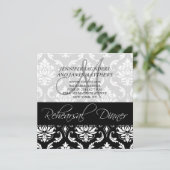 Invitation Monogramme de damassé d'invitation de dîner de (Debout devant)