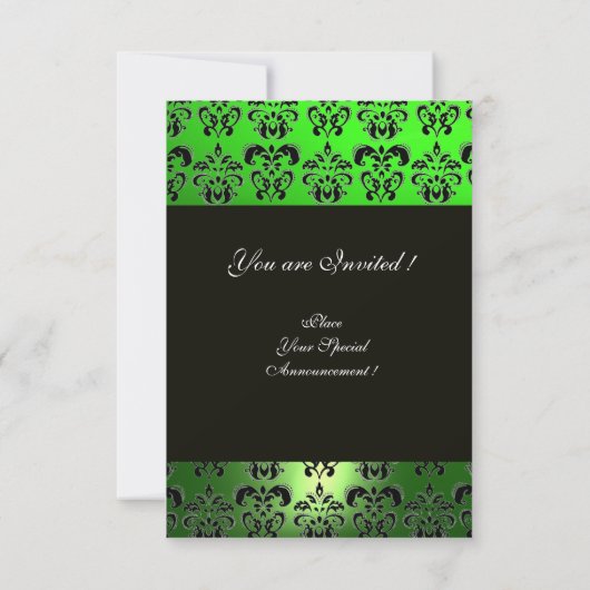 INVITATION MONOGRAMME DE DOMMASQUES BLANCS VERTS NOIRS (Dos)