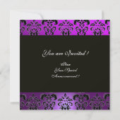 Invitation MONOGRAMME DE DOMMASQUES NOIR VIOLET VIOLET,, blan (Dos)