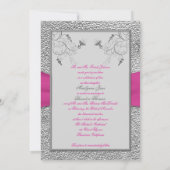 Invitation monogramme de framboise rose et d'eau (Dos)