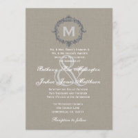 Monogramme de galets et de cadres gris Mariage V6