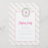 Invitation Monogramme de la crête de gingembre du millénaire (Devant / Derrière)