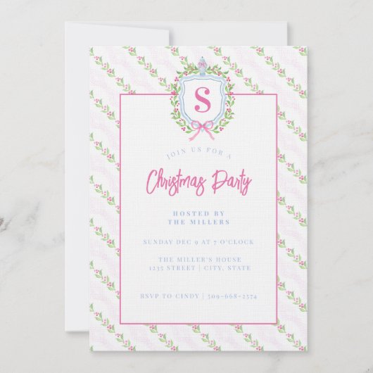 Invitation Monogramme de la crête de gingembre du millénaire (Devant)