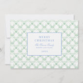 Invitation Monogramme de la crête des rennes de Noël du grand (Dos)