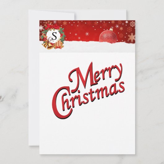 Invitation Monogramme de la fête de vacances | (Dos)