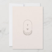 Invitation Monogramme de la lune et des étoiles célestes mini (Dos)