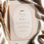 Invitation Monogramme de la lune et des étoiles célestes mini