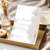 Invitation Monogramme de la lune et des étoiles célestes mini