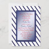 Invitation monogramme de la marine et de la bande (Dos)