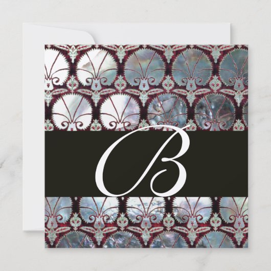 INVITATION MONOGRAMME DE LA MÈRE BLANCHE DES CARNATIONS DE DO (Devant)