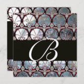 INVITATION MONOGRAMME DE LA MÈRE BLANCHE DES CARNATIONS DE DO (Devant / Derrière)