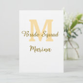 Invitation Monogramme de l'équipe de la mariée simple shower (Debout devant)