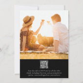 Invitation Monogramme de luxe QR Code Mariage photo (Dos)
