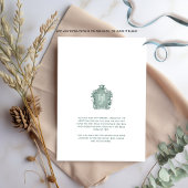 Invitation Monogramme de mariage à l'aquarelle bleu sarcelle 