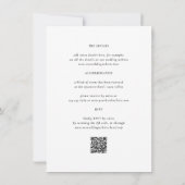 Invitation Monogramme de mariage | Code QR photo tout-en-un (Dos)