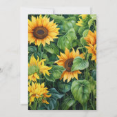 Invitation Monogramme de Mariage de fleurs de tournesol et ve (Dos)