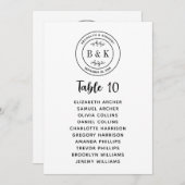 Invitation Monogramme de Mariage du Monogramme de plaisir vég (Devant / Derrière)