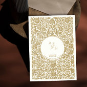 Invitation Monogramme de mariage élégant bordé d'or