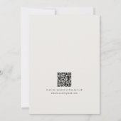 Invitation Monogramme de mariage romantique en écriture Dark (Dos)