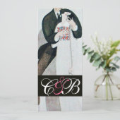 INVITATION MONOGRAMME DE MARIAGE ROMANTIQUE ET DE GROUPE (Debout devant)