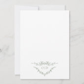 Invitation Monogramme de Mariage végétal de Sage victorien (Dos)