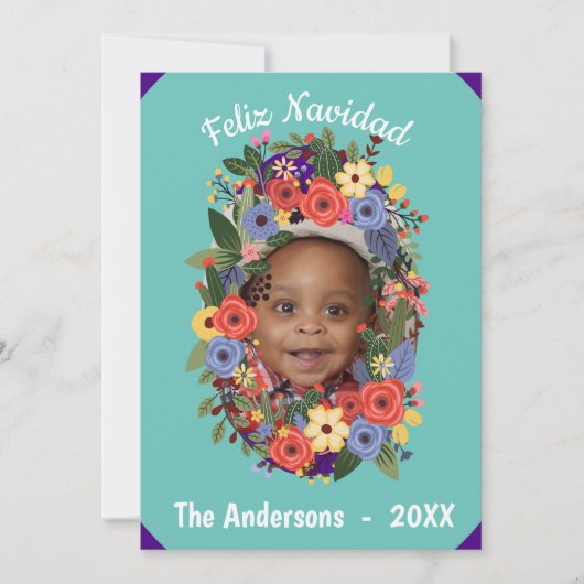 Invitation Monogramme de Noël de la fête mexicaine (Devant)