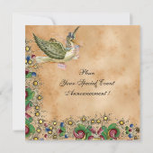 INVITATION MONOGRAMME DE PARCHEMENT FLORAL DU BABY SHOWER DE (Dos)