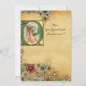 INVITATION MONOGRAMME DE PARCHEMENT FLORAL DU BABY SHOWER DE (Dos)