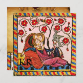 INVITATION MONOGRAMME DE PARCHEMENT MARIAGE AMOUR ÉTERNEL (Devant / Derrière)