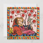 INVITATION MONOGRAMME DE PARCHEMENT MARIAGE AMOUR ÉTERNEL (Devant)