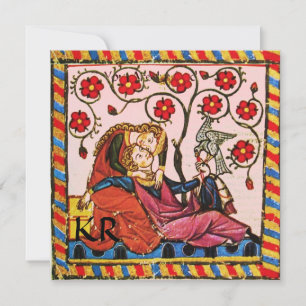 INVITATION MONOGRAMME DE PARCHEMENT MARIAGE AMOUR ÉTERNEL