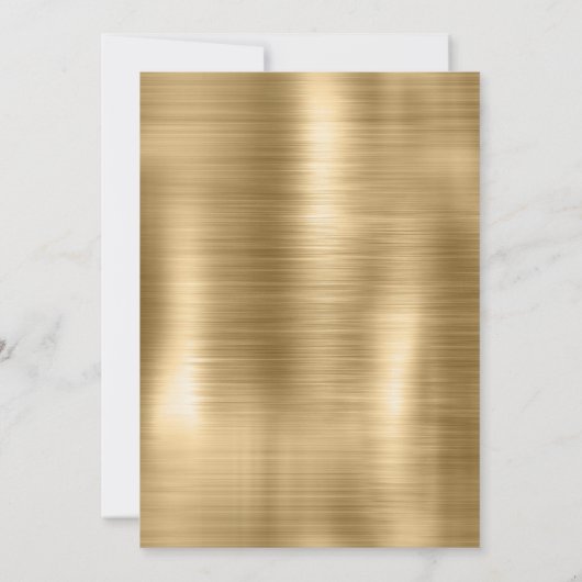 Invitation Monogramme de parties scintillant en or brossé mou (Dos)