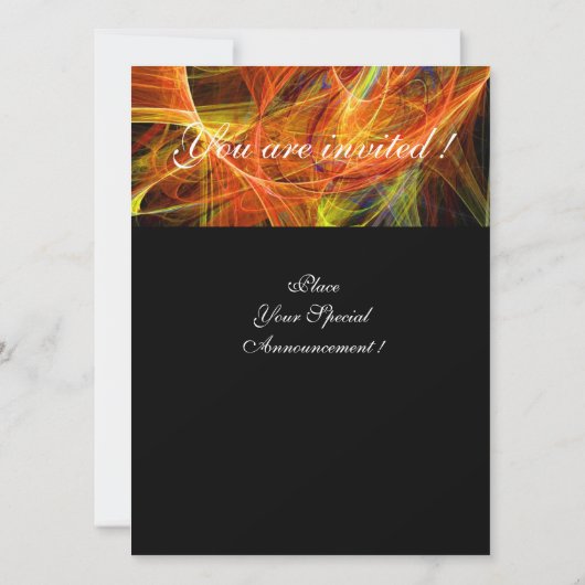 Invitation MONOGRAMME DE PHOTON FROID rose noir (Dos)