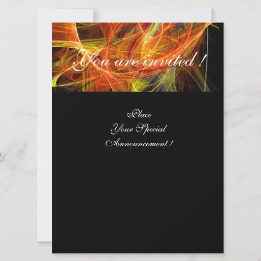 Invitation MONOGRAMME DE PHOTON FROID rose noir (Dos)