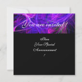 Invitation MONOGRAMME DE PHOTON FROID violet noir (Dos)