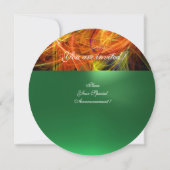 Invitation MONOGRAMME DE PHOTON jaune émeraude vert (Dos)
