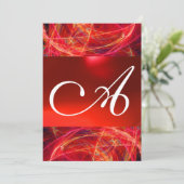 Invitation MONOGRAMME DE PHOTON ROUGE noir rose (Debout devant)