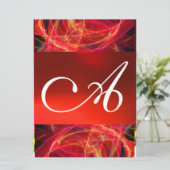 Invitation MONOGRAMME DE PHOTON ROUGE noir rose (Debout devant)