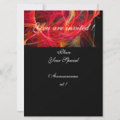 Invitation MONOGRAMME DE PHOTON ROUGE noir rose (Dos)