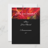 Invitation MONOGRAMME DE PHOTON ROUGE noir rose (Dos)