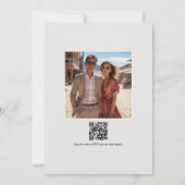 Invitation Monogramme de plage tropicale Photo Mariage et cod (Dos)