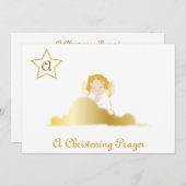 Invitation Monogramme De Prière De Chrétien - Pous (Devant / Derrière)
