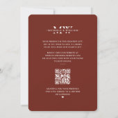 Invitation Monogramme de printemps minimaliste Boho Mariage e (Dos)