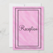 Invitation Monogramme de réception à l'aquarelle rose géométr (Devant)