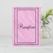 Invitation Monogramme de réception à l'aquarelle rose géométr (Debout devant)